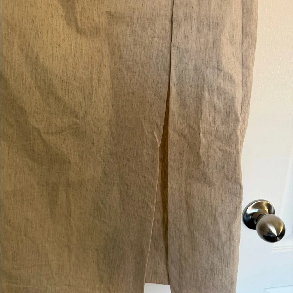 Zara Beige Pencil Skirt - Picture 3 of 4